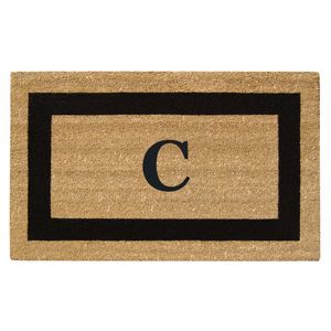 Creative Acentos Monogrammed C superscraper Marco de imagen única, 20" x 36," Negro