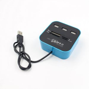 junmin USB Combo expansor multifunción USB Hub Lector de tarjetas hub Super Speed USB 2.0 Micro SD TF lector de tarjetas de memoria