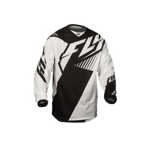 FLY Racing Kinetic Vector Malla Mens MotoX/Off-Road/Dirt Bike motocicleta Jersey, Negro/Blanco