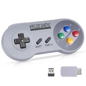 Urvoix 2,4 G, inalámbrico, recargable Joystick driver Gamapad con receptor para Nintendo SNES Classic Edition/consola Nes Classic Edition, con adaptad
