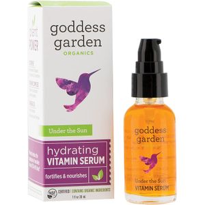 Goddess Garden – Suero de vitamina hidratante bajo el sol – Piel sensible, certificado orgánico, vegano, salto de conejito certificado sin crueldad, s