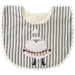 Mud Pie Unisex-Baby Newborn Santa babero, talla única , Blanco