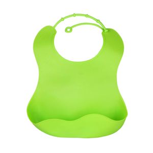 Dreamslink - Baberos de silicona para bebés y niños, impermeables, color verde