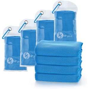 U-pick 4 Packs Cooling Towel (40"x 12"), Ice Towel,Microfiber Towel,Soft Breathable Chilly Towel for Yoga,Sport,Gym,Workout,Camping,Fitness,Running,Wo