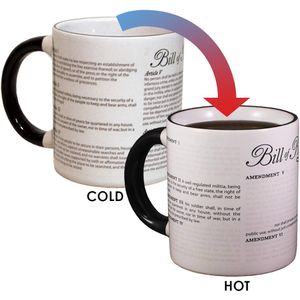 Desapareciendo Libertades Civiles Taza de café – Añadir agua caliente y reloj su Libertades Civiles desaparecen antes de Yours Ojos – Viene en una caj