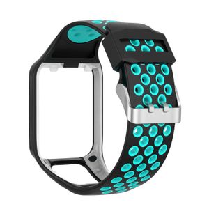 Compatible con Tomtom Spark 3, Runner 2, 3, Golfer 2, correa de reloj de repuesto de silicona, correa deportiva para Tomtom Runner 2, 3 y Tomtom Spark