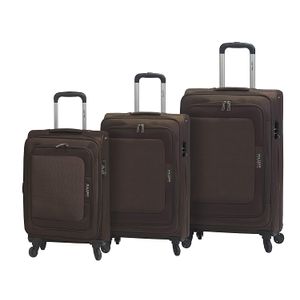 Mia Toro Italia Livigno Softside Spinner - Juego de equipaje, 3 piezas, color marrón