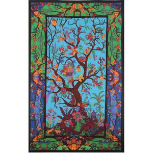Sol Alegría 3d árbol de la vida Tapestry Wall Hanging Mantel mágico Dorm Decor – enorme 60 x 90 inches