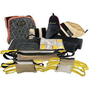 dean & tyler 16 piezas profesional Bundle Set de entrenamiento para perros con 1 tri-bite/manga 1 cubierta de lino francés/1 oculto/1 avanzada Bite co