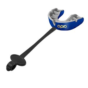 Opro hervir y Bite Oro – Protector bucal + Correa Protector Bucal para Contacto con fútbol y hockey Sport