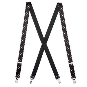 SuspenderStore Men's Polka Dot Suspenders - 1 Inch Wide CLIPS (2 sizes, 3 colors)