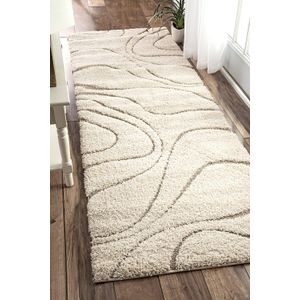 nuLOOM Tapete Caroyln Colección Bobo Shag, Polipropileno, Crema