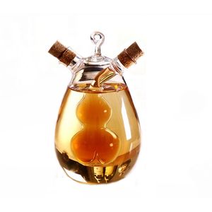eleton Cocina Suministros Cruets Capacidad Media vidrio condimento Botella, salsa Vinagre Aceite tarro de vidrio de bote, dispensador de aceite y vina