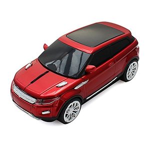 chuyi Wireless mouse óptico mouse Sport Car SUV forma de 2,4 GHz diseño ergonómico para computadora laptop, Rojo