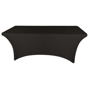 Banquet Tables Pro - Mantel rectangular de Spandex, color negro