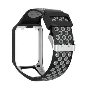 Compatible con Tomtom Spark 3, Runner 2, 3, Golfer 2, correa de reloj de repuesto de silicona, correa deportiva para Tomtom Runner 2, 3 y Tomtom Spark