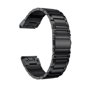 LDFAS Fenix 5S - Banda magnética para Garmin Fenix 5S/5S Plus, 0.787 in, de acero inoxidable, Negro