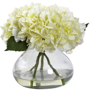 nearly natural grande Blooming Flores de hortensias, otro, Crema, L