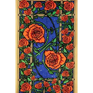 Sol Alegría 3d Rose ventana Tapestry Pared Hanging Mantel mágico Dorm Decor – enorme 60 x 90 inches