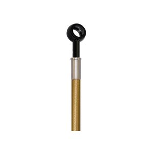 Pro Braking PBK0500-GLD-BLA Línea de freno trenzado delantero/trasero (manguera de oro y banjos negros inoxidables)