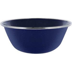 Direct 2 Boater - Cuenco de camping esmaltado de 6.0 in – 8 unidades de cuenco de camping de metal con acabado esmaltado azul – para camping, senderis