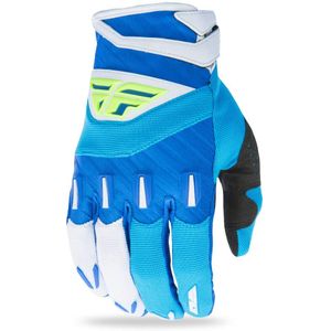 Fly Racing unisex-adult F-16 guantes (azul/Hi-Vis, tamaño 9/tamaño mediano)