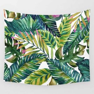 Shukqueen - Tapiz decorativo para pared, diseño de hojas de plátano