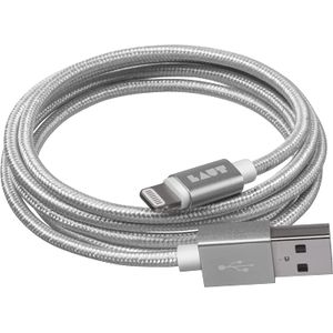 Laut – Link Metallics Cable Lightning oficial (120 cm) (Serie de MFI) para iPhone/iPod/iPad, Plateado