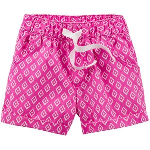 De Carter Baby Girls 'Pull-On popelina Printed Pantalón corto, color rosa