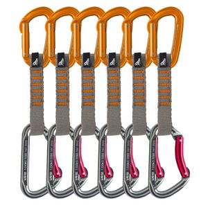 Fusion 9301st Climb carabiners Quick Draw Sets, 11 cm), color gris/naranja