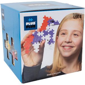 PLUS PLUS - Juego abierto - 1200 piezas - Mezcla de colores básica, juguete de construcción de tallo de construcción, mini bloques de rompecabezas ent