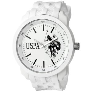 U.S. Polo Assn. Deporte de los hombres usp9035 Analog Display Blanco Reloj de cuarzo analógico