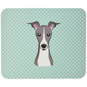 Caroline tesoros del tablero de ajedrez Blue Italian Greyhound Mouse Pad/Pad/Salvamanteles caliente (bb1174mp)