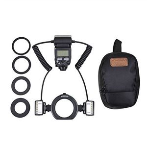 Yongnuo yn24ex TTL Macro Ring Flash/LED Macro Flash Speedlite con Flash de 2 pcs cabeza y 4 Pcs anillo adaptador para Canon