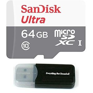 SanDisk Ultra – Tarjeta de memoria microSD TF Flash Micro SDXC 64 GB 64 G Clase 10 Para Samsung Galaxy S5, S4 y S3 con todo lo pero Stromboli lector d