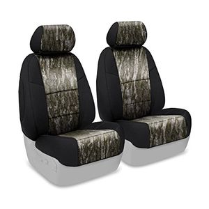 Coverking Front 5050 Bucket Custom Fit funda de asiento para ciertos modelos de Chevrolet Blazer Neosupreme Mossy Oak Bottomland con laterales negros