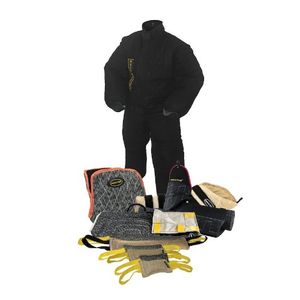 Dean & Tyler – Figuras de formación profesional Bundle Set para perros con 1 traje de X-Large Bite/1 tri-bite Sleeve/1 Francés, cubierta de lino/1 Hid