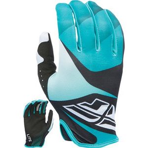 Fly Racing unisex-adult Lite guantes (negro/blanco/azul, XL)