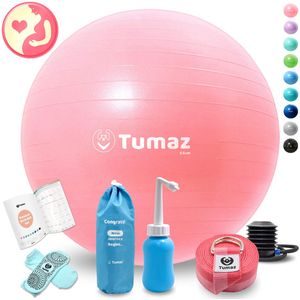 Tumaz - Juego de pelota de natación + correa de yoga + botella Peri + calcetines antideslizantes Premium Combo con bomba de pie rápida y póster de ins