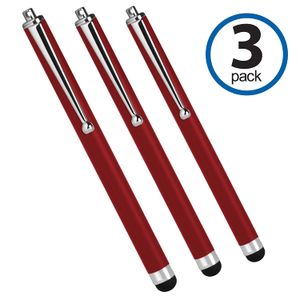 Getac V110, BoxWave [capacitiva Stylus (3-Pack)] lápiz capacitivo Multi Pack para Getac V110 – Rojo Carmesí