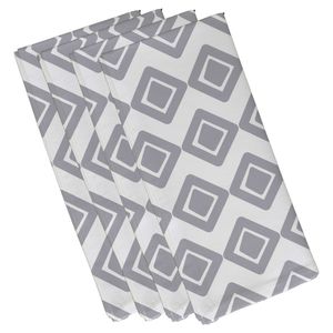 E Por Diseño Diamond Jive 1 servilleta de impresión geométrica – Conjunto de 4