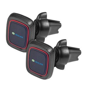 Soporte magnético para teléfono móvil para rejilla de ventilación, soporte universal para teléfono móvil, sistema de ajuste seguro y bloqueo de giro,