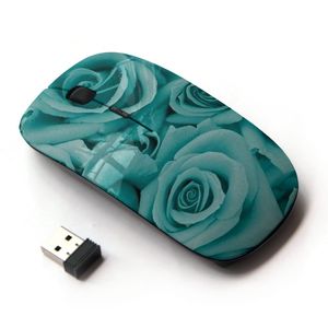 koolmouse [óptico 2.4 G mouse inalámbrico] [rosas flores floral Pétalo azul]