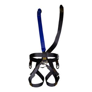 Fusion Climb 23 KN Pegasus Lite mitad Body arnés de cordón Zipline reforzada, Negro/Azul, Medio/X-Large