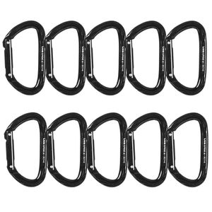 Fusion Climb Vapor Straight Gate Modificado D de aluminio negro Carabiner 10-pack