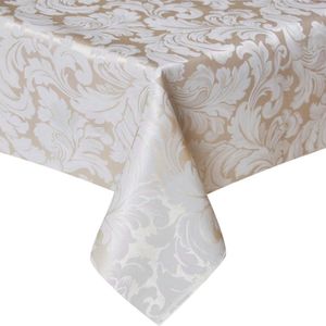 ColorBird Scroll - Mantel de tela jacquard a prueba de derrames, impermeable, para cocina, comedor, mesa, decoración de lino