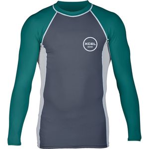 Xcel Mens Huntington L/S parte superior UV, Gunmetal/Hielo Gris/abeto, grandes