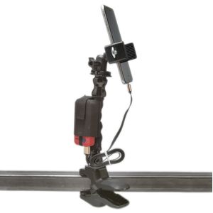 Golf Gadgets – Sistema de grabación de Swing con cargador de batería | Mandíbulas abrazadera y Cuello de cisne de montaje, con md. y LG. Dispositivo s