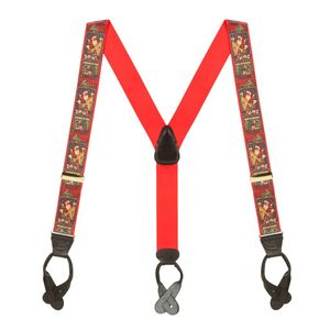 SuspenderStore Men's Dressy Button-End-Christmas Novelty Suspenders (3 Sizes)