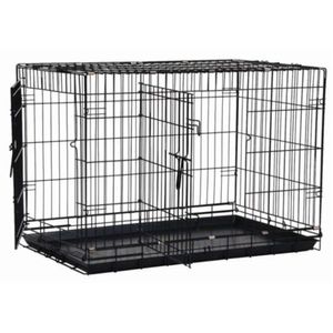 Jaula grande con doble abertura Precision Pet, negra